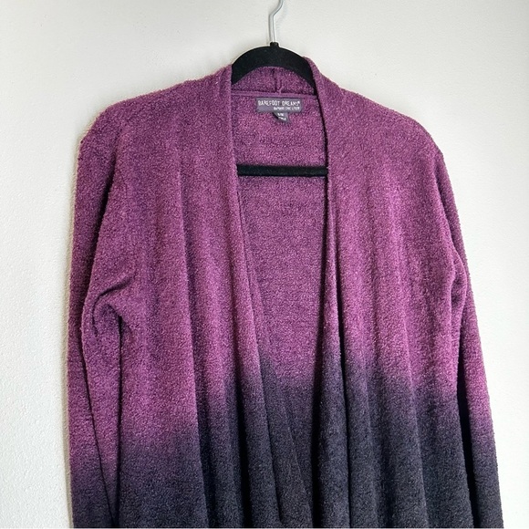 Barefoot Dreams Cozy Chic Calypso Wrap Cardigan Ombre Black Purple Size S/M - Picture 3 of 11